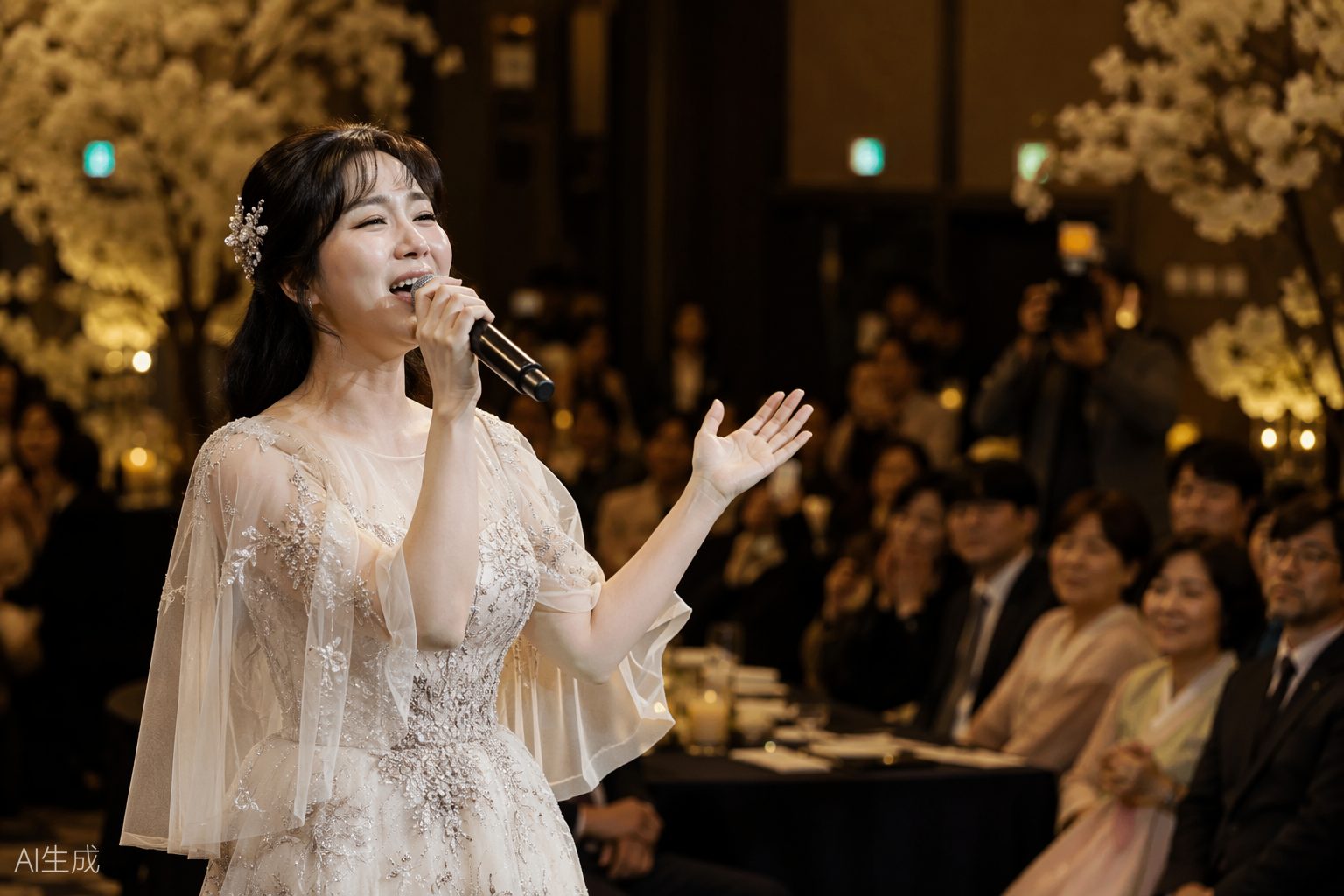 결혼식에서 축가를 부르는 가수